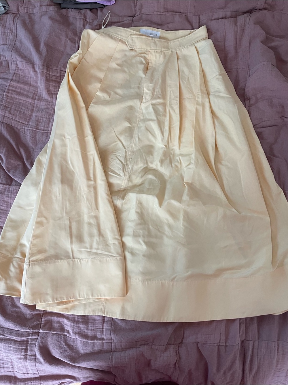 Zara Butter yellow pleaded skirt